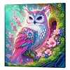 Framed Diamond Painting - Special Shaped - Pink Owl (25x25cm)