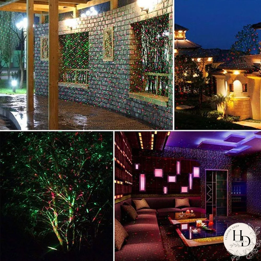 Moving Full Sky Star Laser Projector Landscape Lighting Red&Green Christmas Party LED Stage Light Outdoor Garden Lawn Laser Lamp