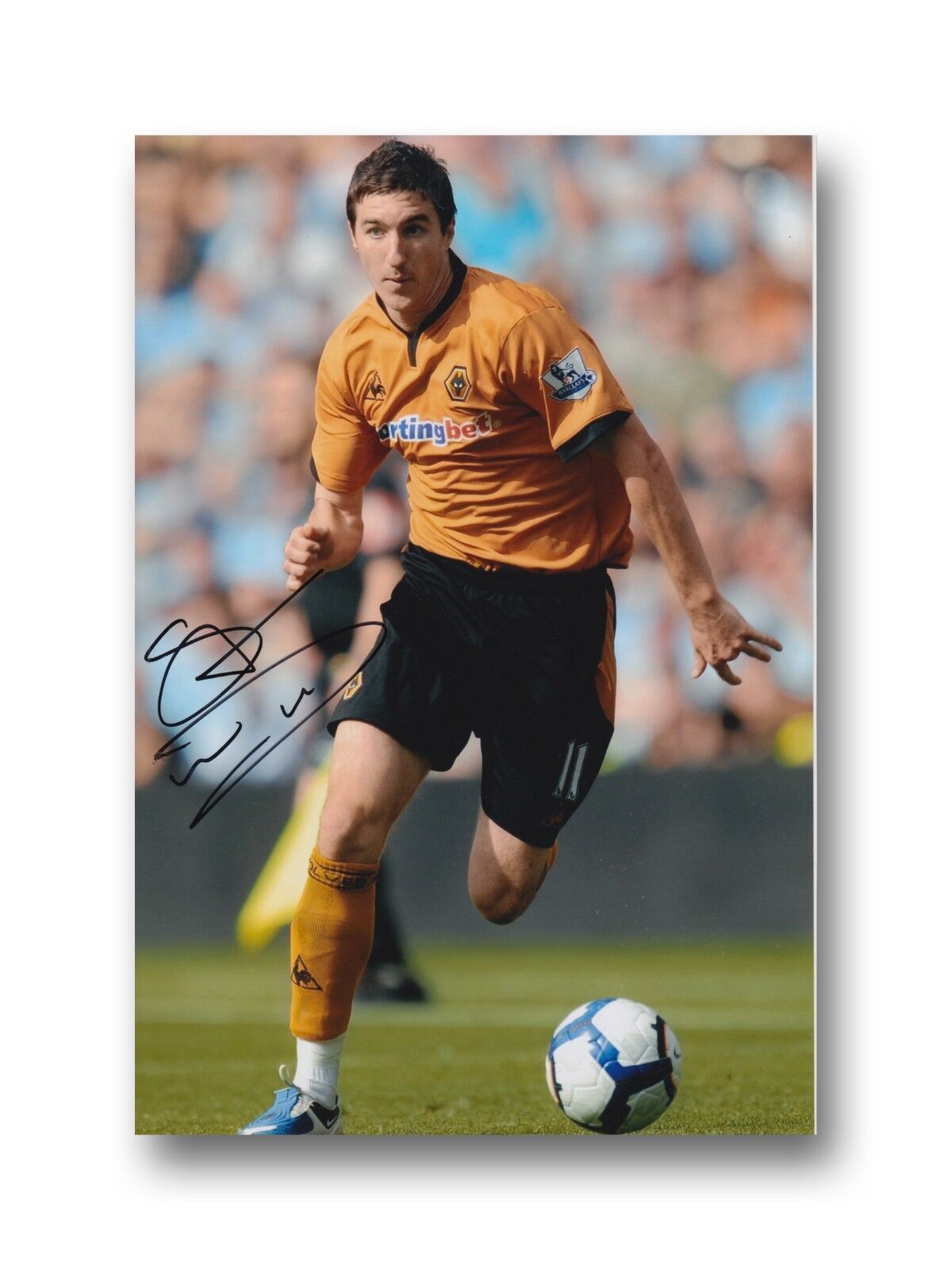 WOLVES HAND SIGNED STEPHEN WARD 12X8 Photo Poster painting.