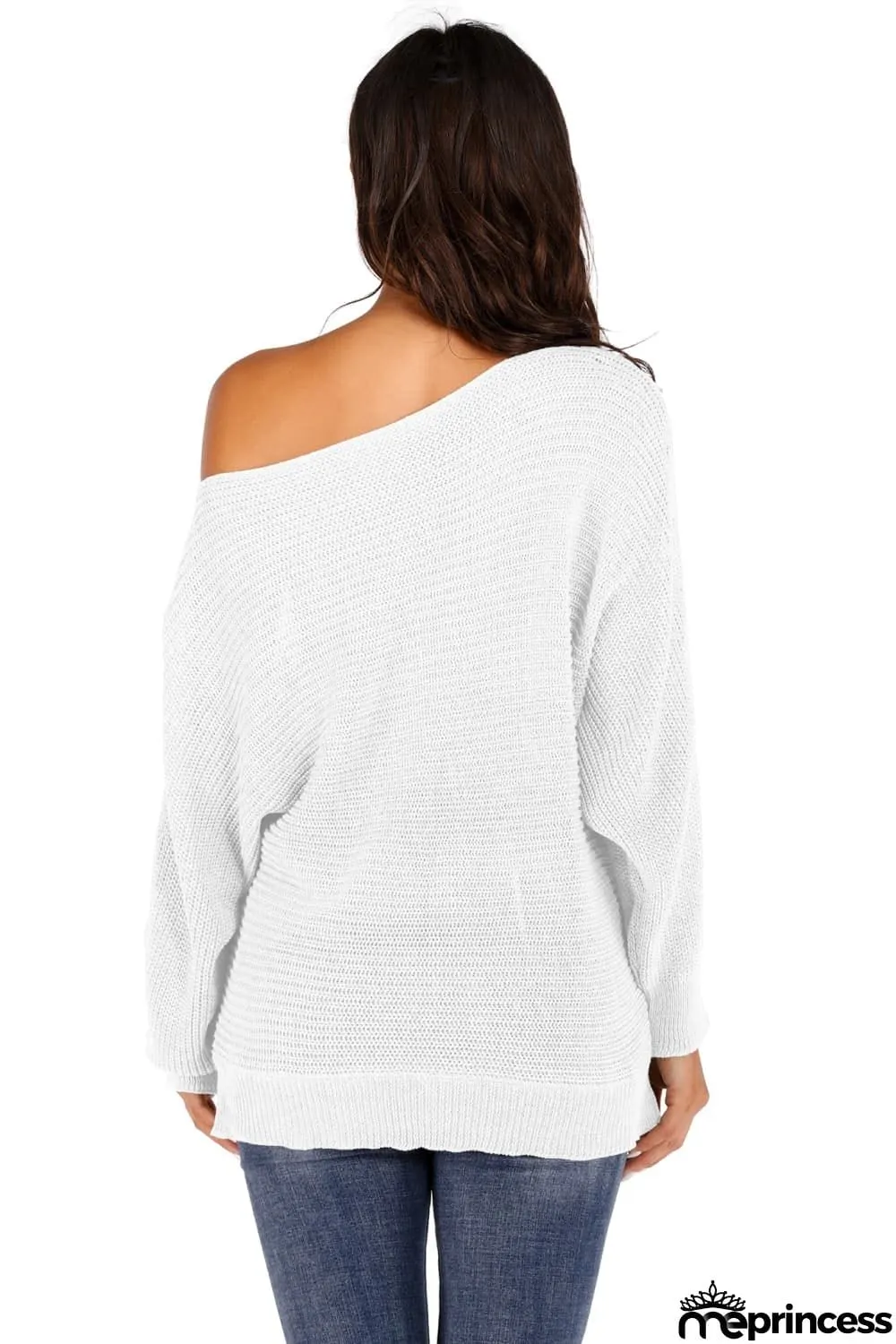 One Shoulder Dolman Sleeve Sweater