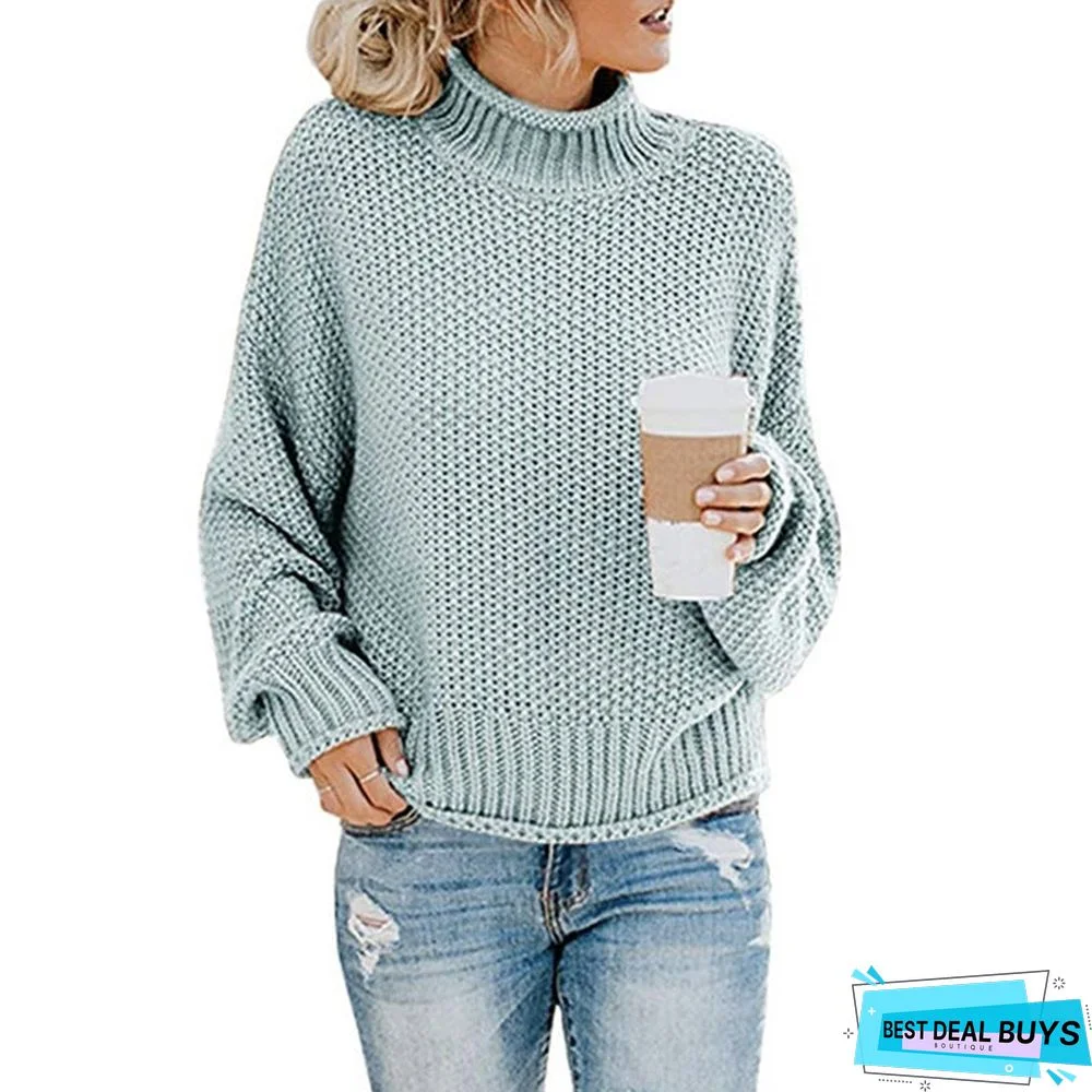 Autumn and Winter New Knitwear Women's Turtleneck Pullover
