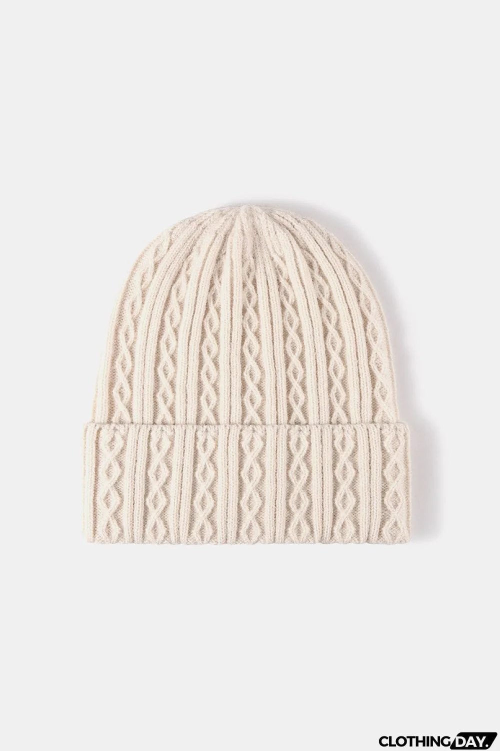 Mixed Knit Cuff Beanie