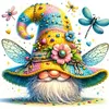 Dragonfly Gnome-11CT Stamped Cross Stitch 40*40cm/15.75*15.75in tapestrymarket