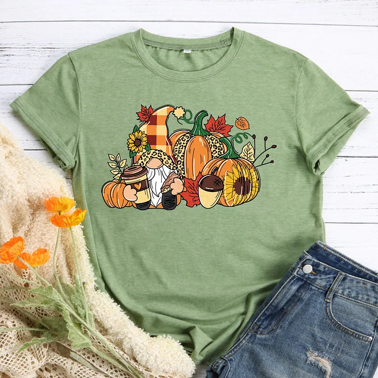 Gnomes Pumpkin Thanksgiving T-Shirt-010583