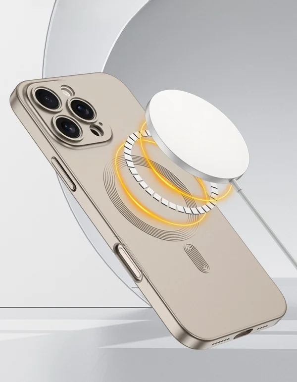 Suitable For Apple 16promax Mobile Phone Case Frosted Magnetic Suction Protective Cover Two In One