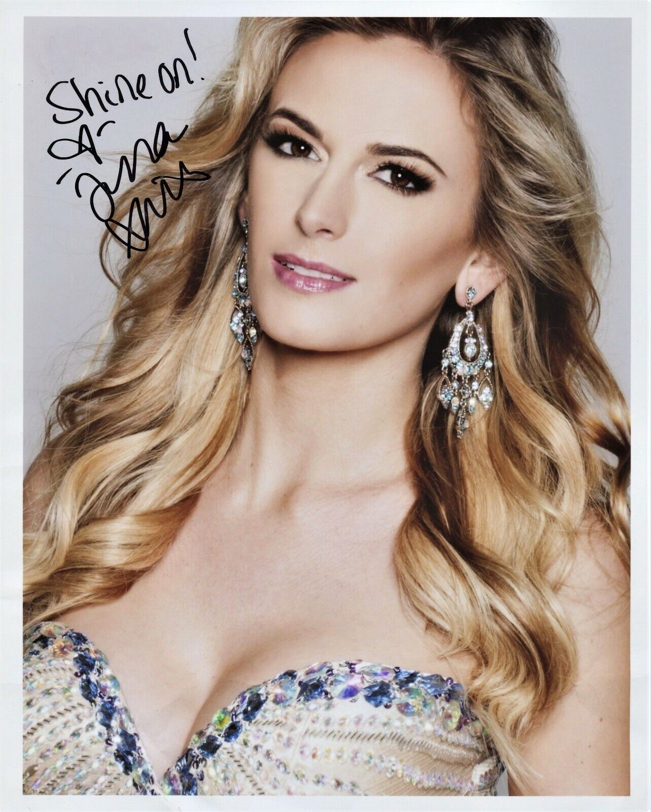 Pretty JENA SIMS Signed Photo Poster painting