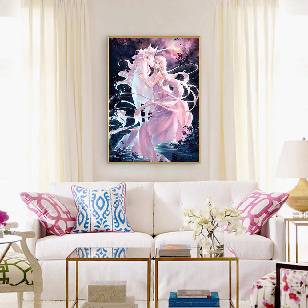 Diamond Painting - Full Round Drill - Cartoon Horse Angel(30*40cm)