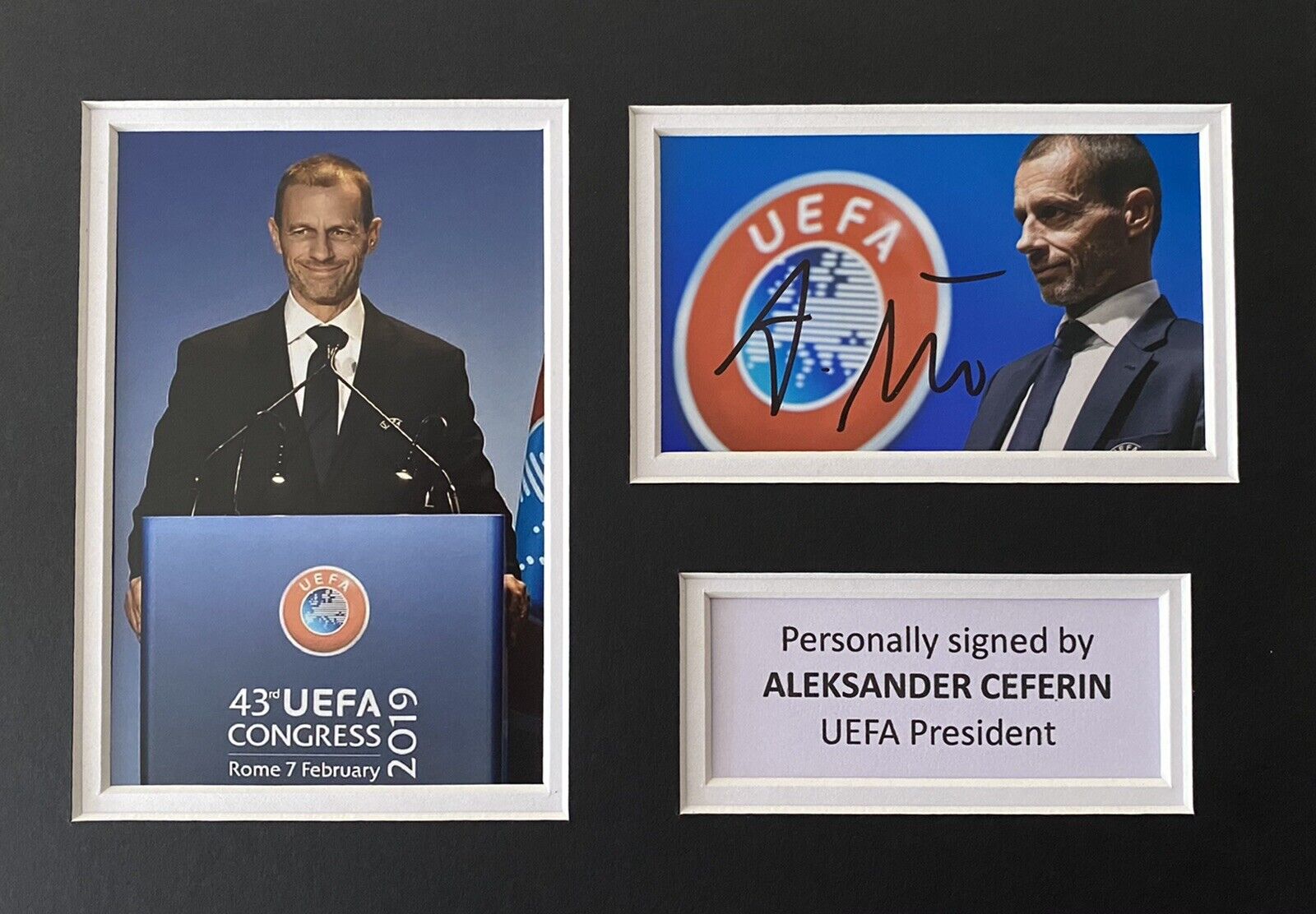 Aleksander Ceferin Genuine Signed Uefa President Photo Poster painting In A4 Mount Display