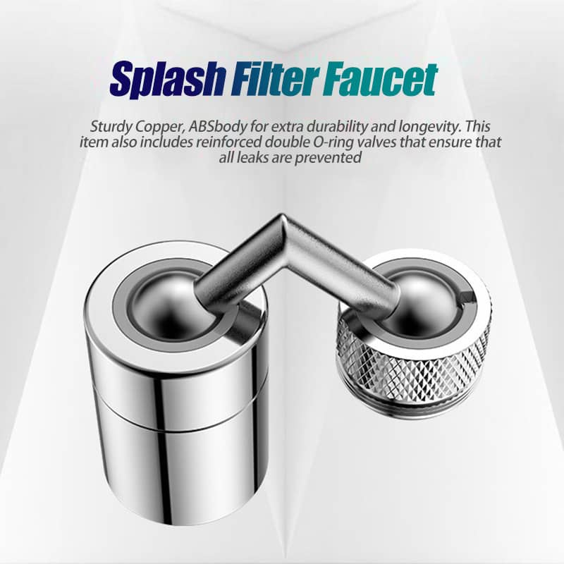 720°Universal Splash Filter Faucet Spray Head Anti Splash Filter Faucet Children Movable Kitchen Tap Water Saving Nozzle Sprayer | IFYHOME