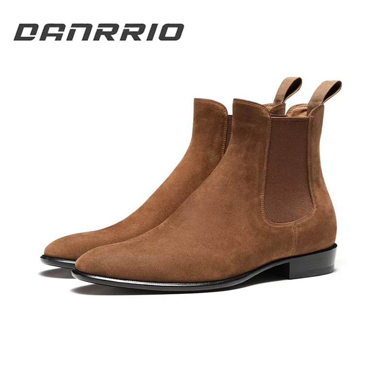 DANRRIO Chelsea Ankle Boots Kangaroo Suede Leather British Style Martin Boots DANRRIO.COM DANRRIO