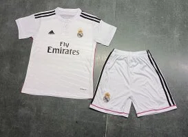 2014-2015 Retro Real Madrid Home Kids Kit Football Shirt Thai Quality