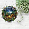 Diamond Painting Single-Sided Acrylic Happy Camper Pendant for Home Wall Door and Window Decoration