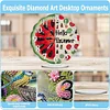(US Local)Acrylic Special Shape Summer Watermelon Diamond Art Clock Ornaments Kit