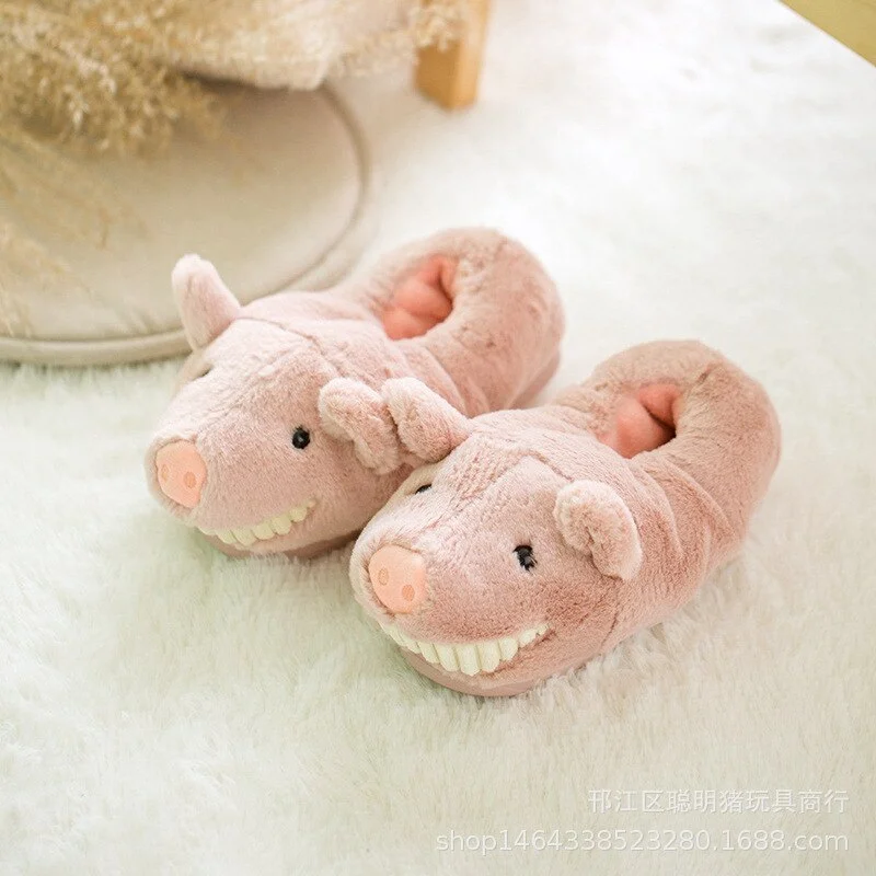 Women's Slippers for Home Winter Warm Plush Fur Slippers Lovely Cartoon Bedroom Slippers Women Indoor Bedroom Female Shoes