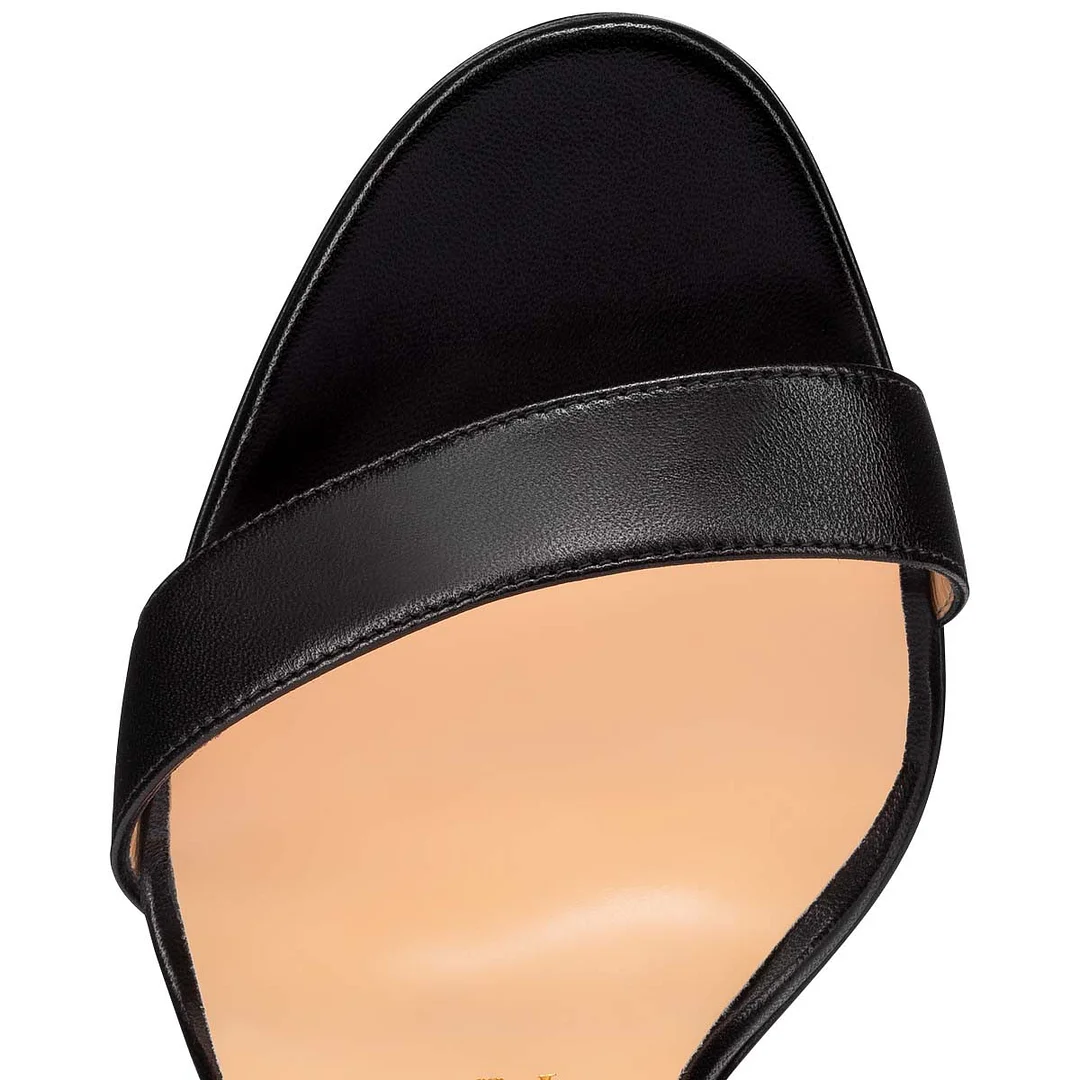 145mm Open Toe Platform Sandals Ankle Strap High Heel Matte  Summer Shoes-MERUMOTE