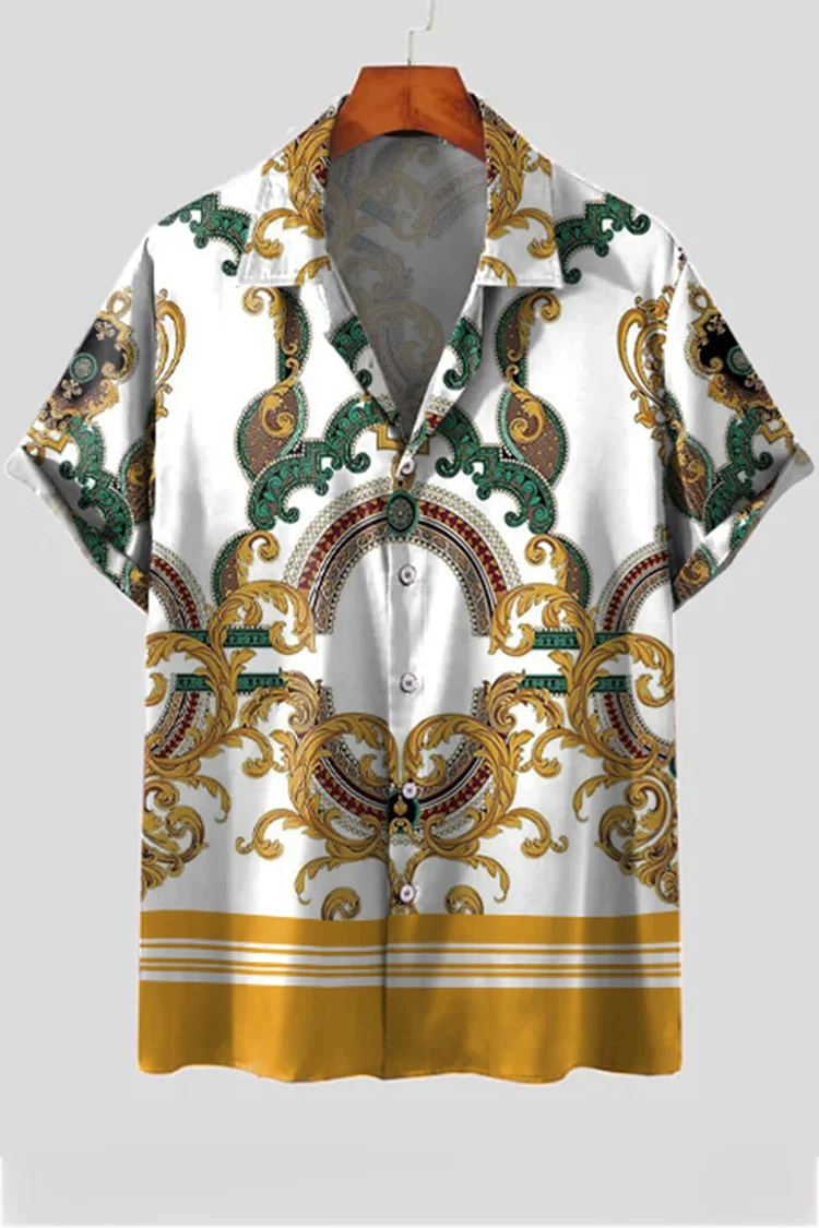 Chartreuse Baroque Short Sleeve Shirt