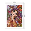 Girl With Big Eyes-14CT Stamped Cross Stitch 29*40cm/11.42*15.75in(Brand)
