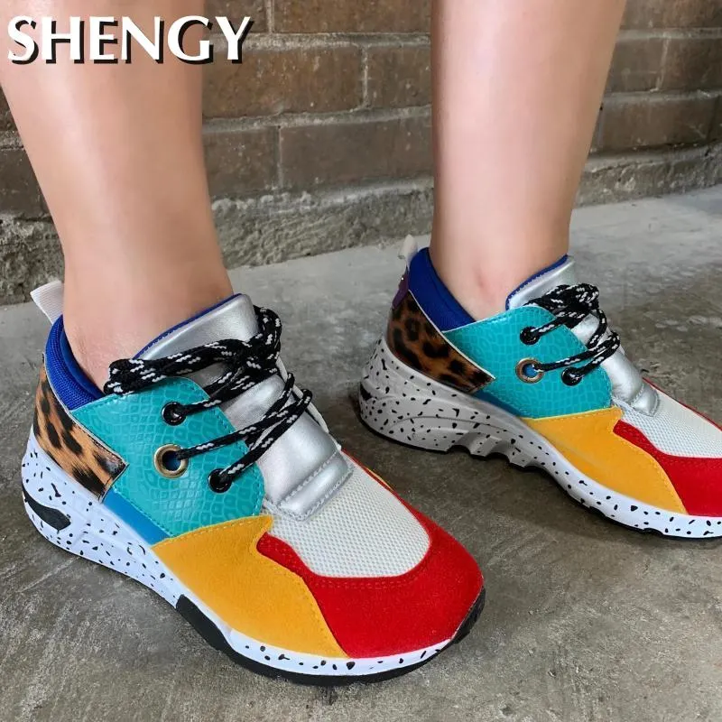 Fashion Ladies Sneakers Casual Mixed Color Increase Sports Running Shoes Outdoor Travel Hiking Shoes For Women Joggers Sneakers