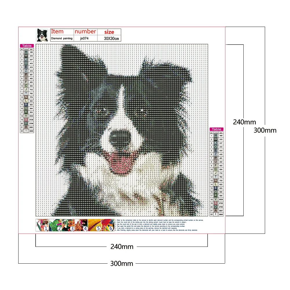 Diamond Painting - Full Round Drill - Dog(30*30cm)