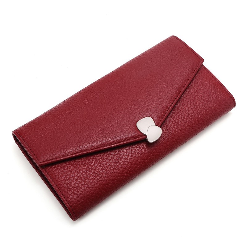 Genuine Leather Fold Over Wallet