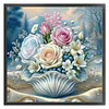Shell Flowers-11CT Stamped Cross Stitch 40*40cm/15.75*15.75in tapestrymarket