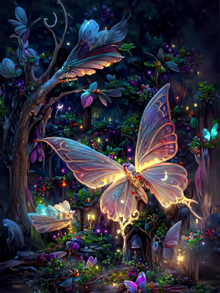 Diamond Painting - Full Round/Square Drill - Butterfly(30*40 - 50*60cm)