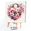 Flower Love Lock - Paint by Numbers Acrylic Painting 40*40cm
