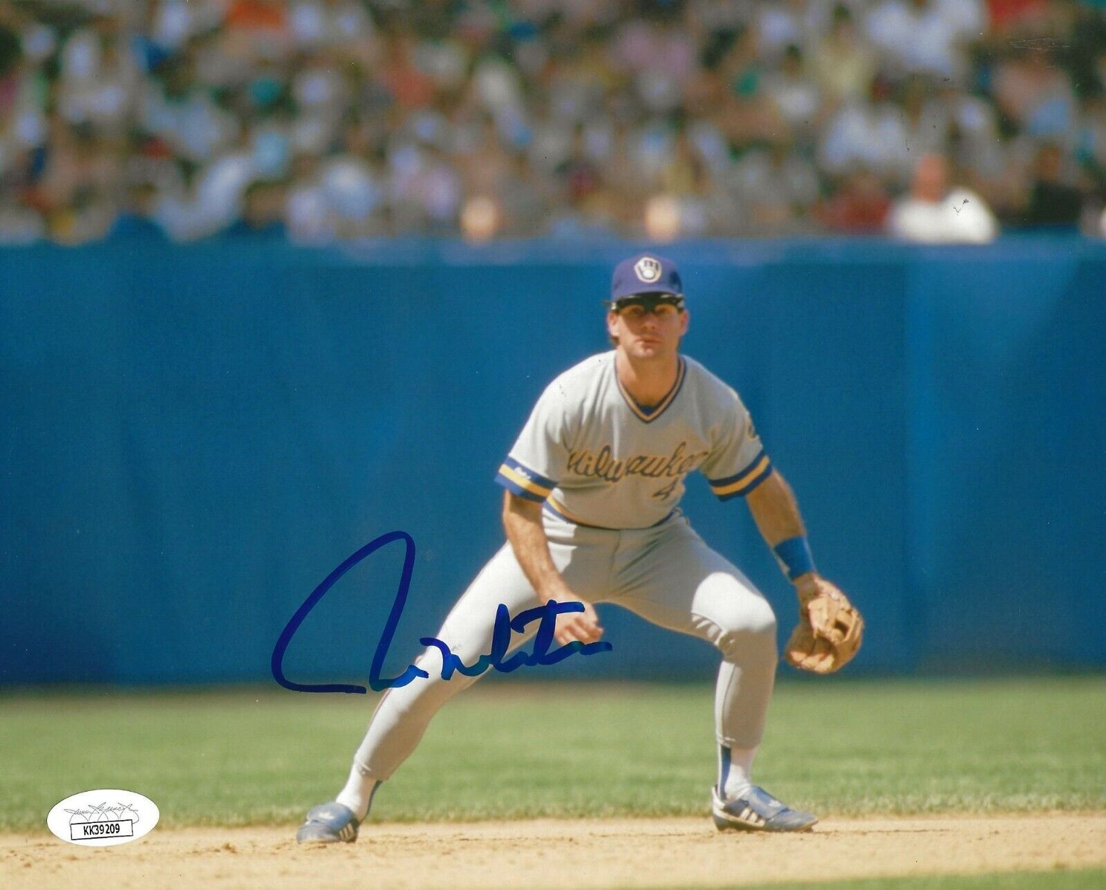 Paul Molitor signed Milwaukee Brewers 8x10 Photo Poster painting autographed JSA