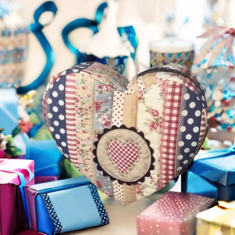 DIY Heart-Shaped Storage Pouch Sewing Template—Include Instructions
