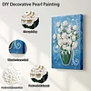 (20x30cm)DIY Flower Vase Framed Handmade Pearl Painting Art Craft Kit Living Home Decor