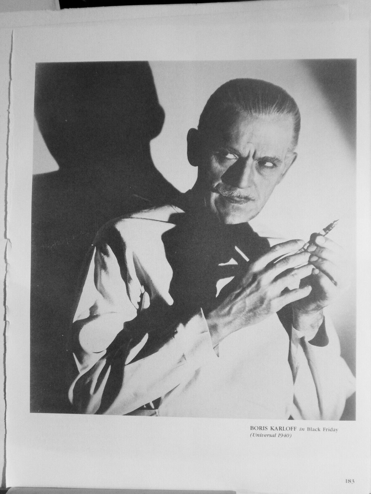 BLACK FRIDAY (1940 HORROR) BORIS KARLOFF VTG Photo Poster painting (1991 reprint)