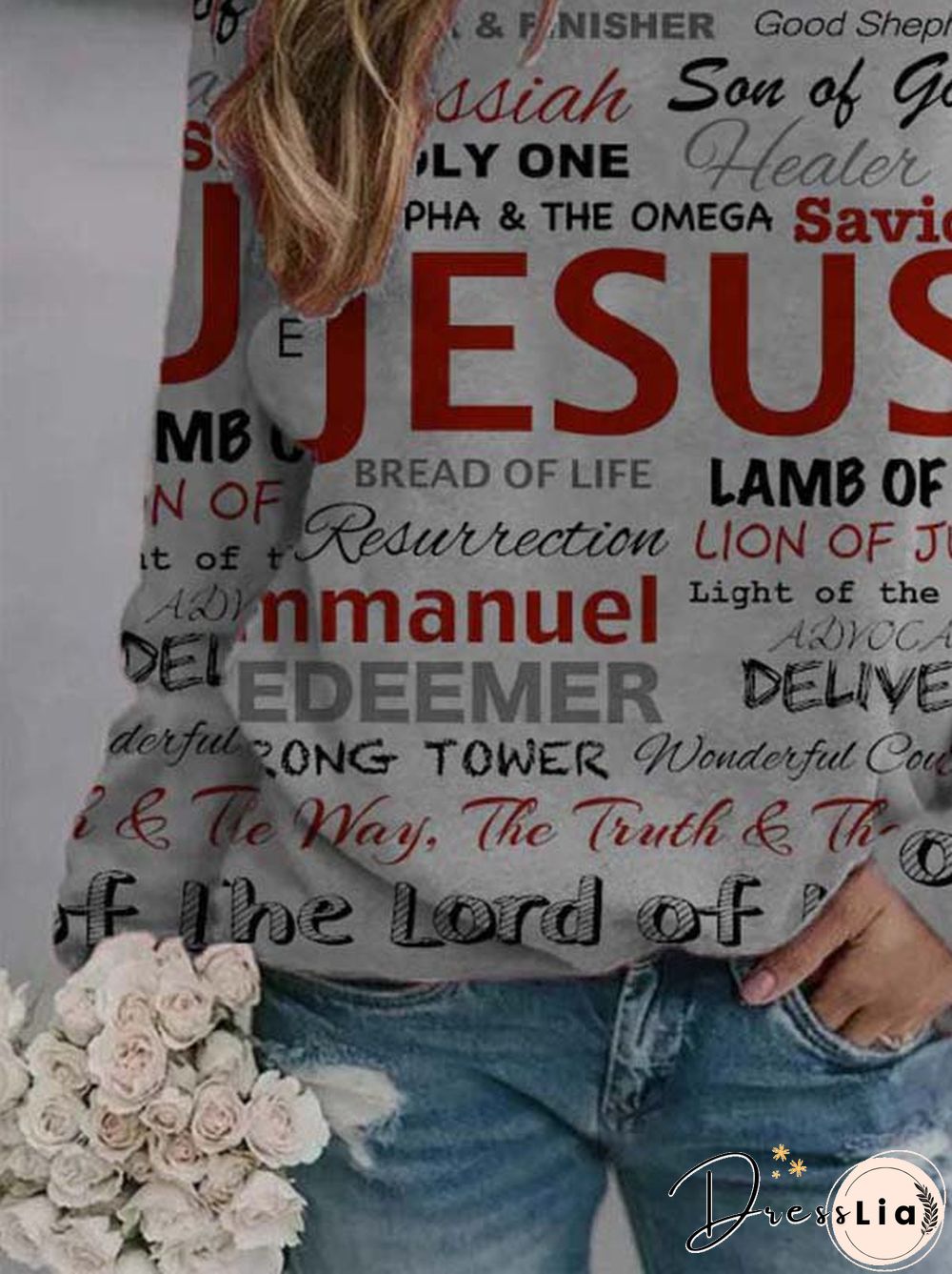 Long Sleeve Letter Cotton Blends Casual Sweatshirts