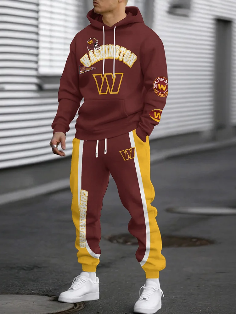 Washington Commanders Hoodie & Pants 2 Pieces Set