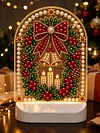 DIY Diamond Art LED Night Light &ndash; Light-Up Table Decor, Double-Sided Printed DIY Crystal Pearl Painting Decoration for Christmas & Holiday Gifts