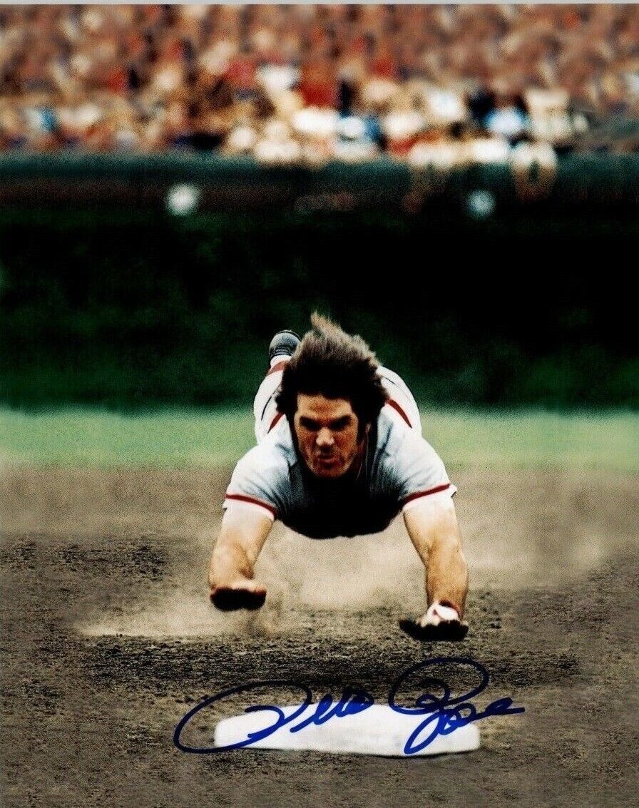 Pete Rose Autographed Signed 8x10 Photo Poster painting ( Reds ) REPRINT