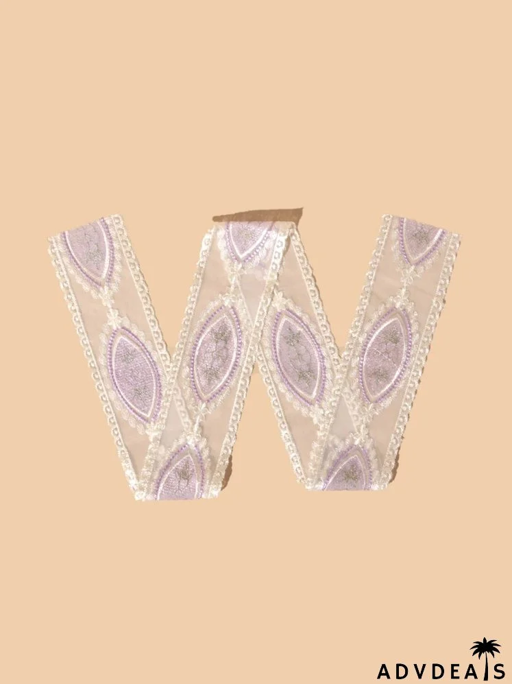 Embroidery Detail Twilly Scarf