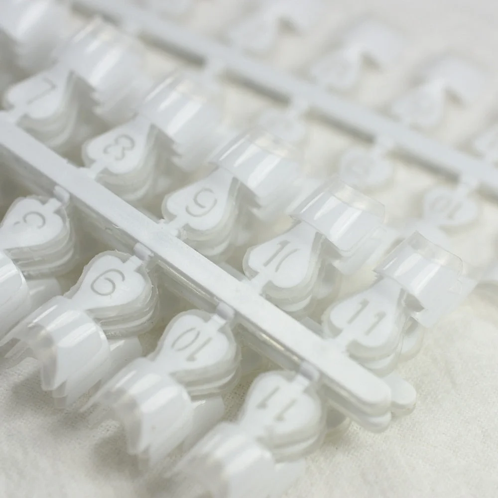 Short Beige French Nails White Tip Nude Color Classical Fake Nails Full Wrap Nail Art Tips for Daily Wear 240pcs-Nail Inspo