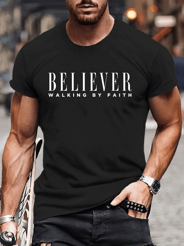 Believer Walking By Faith Men's T-shirt