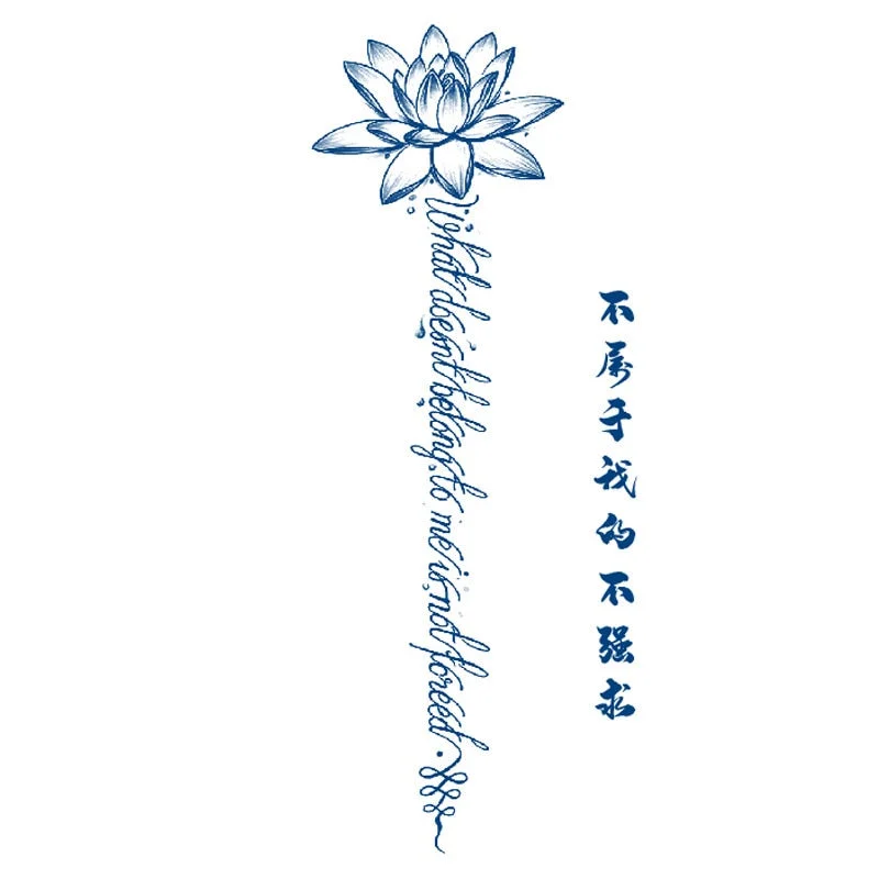 Semi-permanent Waterproof Temporary Tattoo Sexy flowers Body Art Tattoo Sticker Full Fake Tatoo Women Men