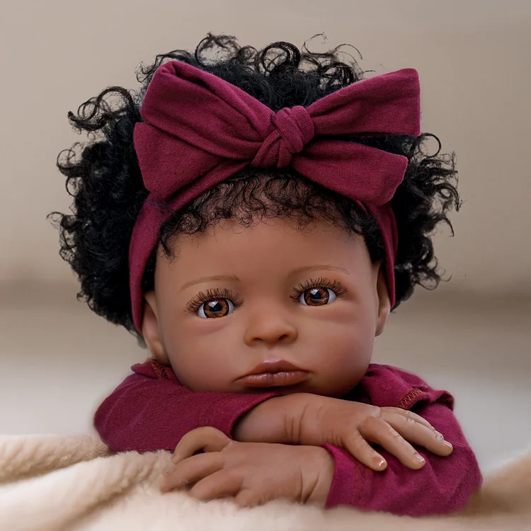 Babeside Quiet Reborn Baby Laney 18'' African American Little Infant Girl Healing of the Heart