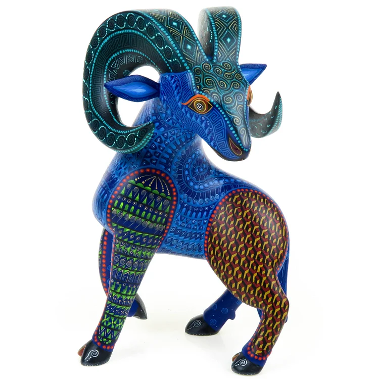 Beautiful Ram - Oaxacan Alebrije Wood Carving