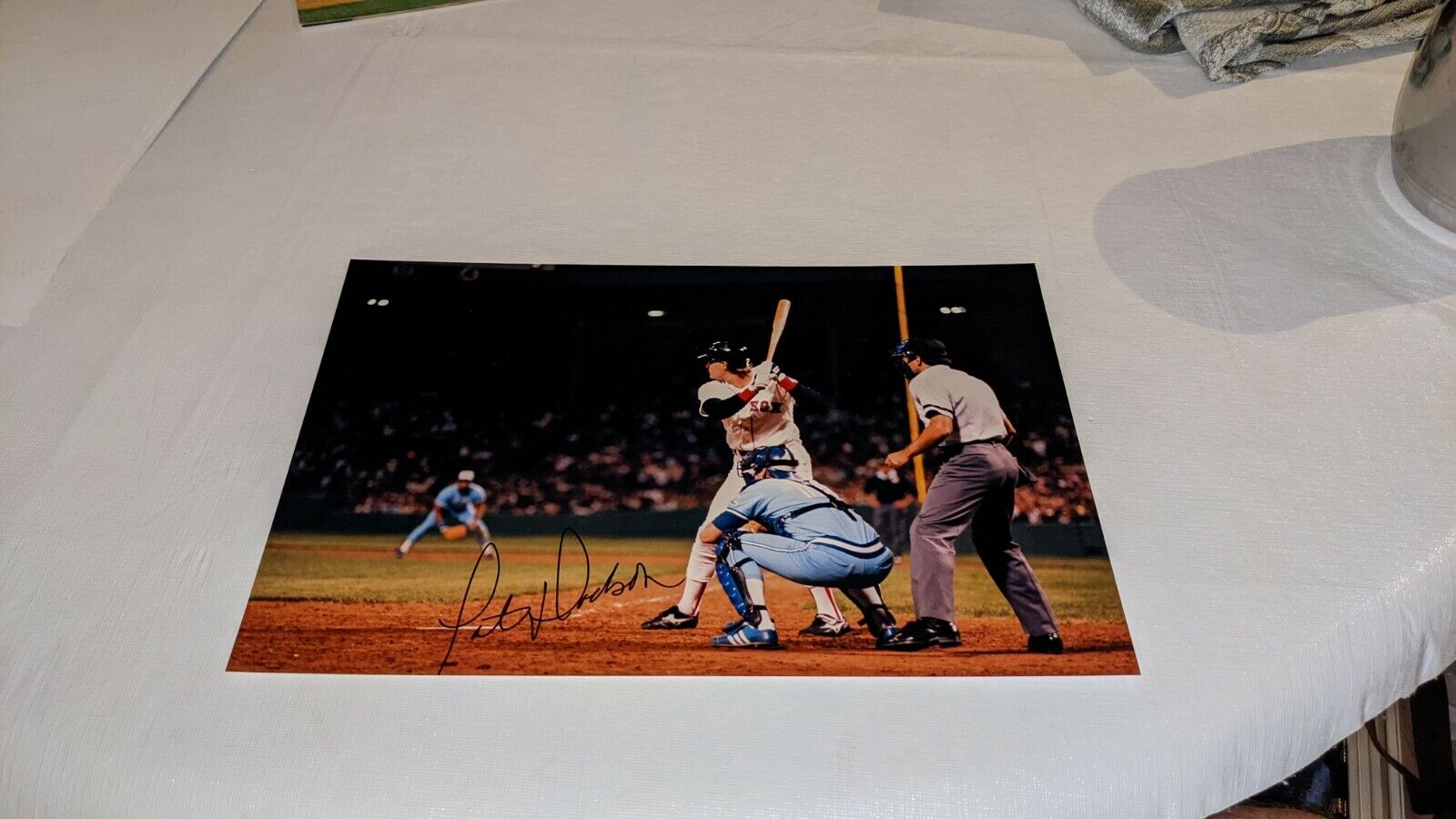 Pat Dobson Boston Red Sox Signed 8x12 Personal Photo Poster painting W/Our COA READ