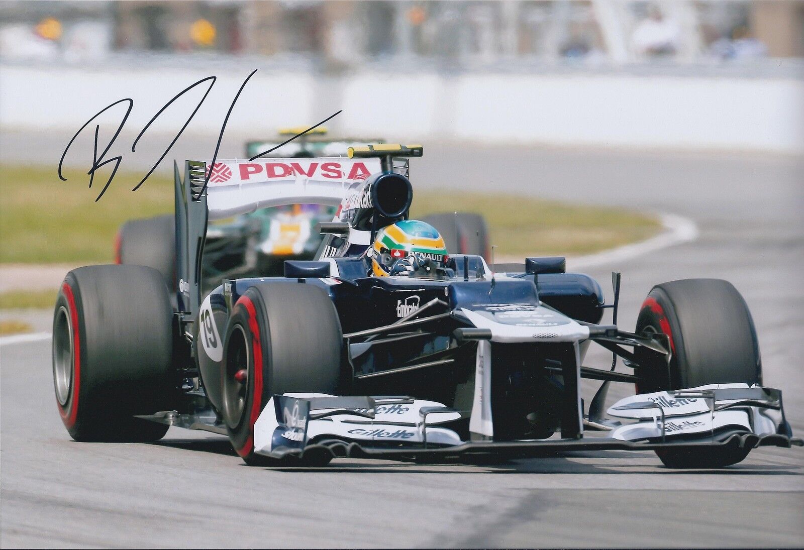 Bruno SENNA SIGNED Formula 1 WILLIAMS BRAZIL 12x8 Photo Poster painting AFTAL COA Autograph