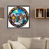 Diamond Painting-DIY Full Round Drill Santa Claus Outside(40x40cm)