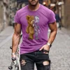 Mens Fashion Mechanical Teddy Bear Printed Casual Tee by Inlyline