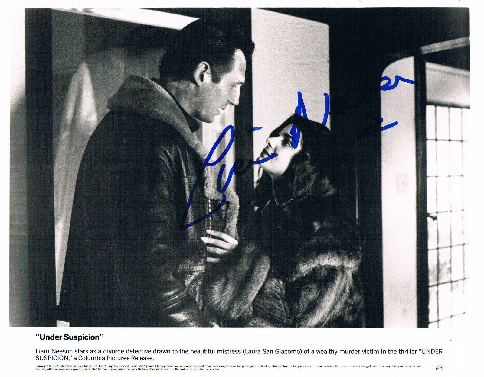 Liam Neeson 1952- genuine autograph Photo Poster painting 8x10