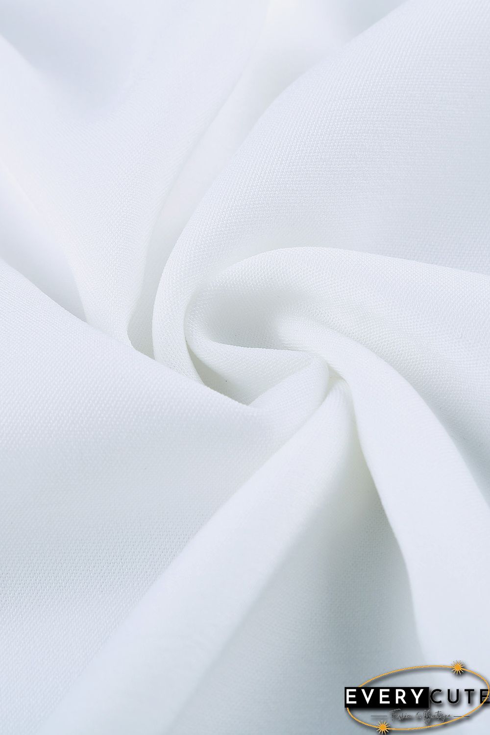 White V Neck 3/4 Sleeve High Low Hem Shirt