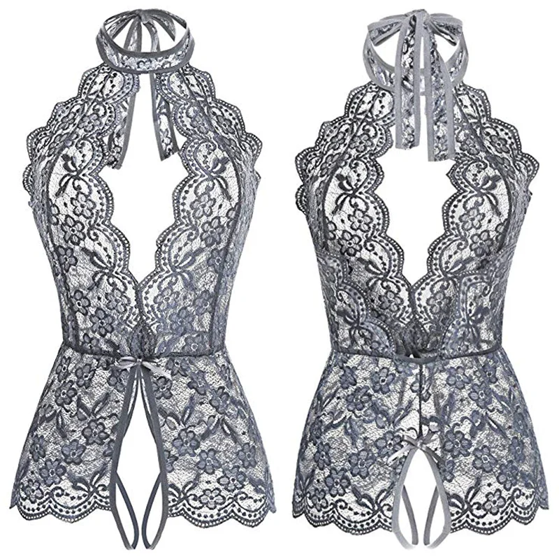 Billionm Sexy Lingerie Plus Size Women Lace Transparent Open Bra Crotchless Bodysuit Role Play Set Erotic Costume Porn Teddy Underwear