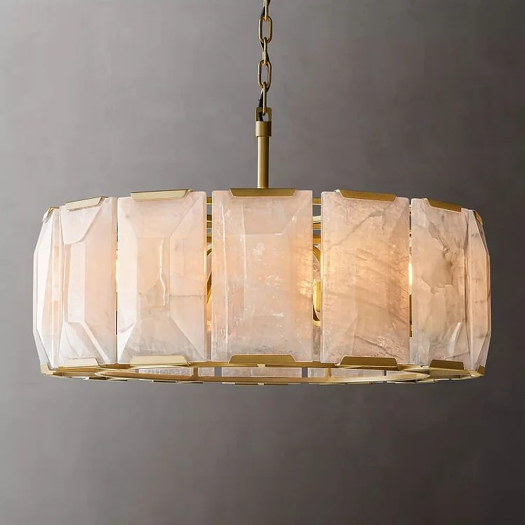 Harlown Calcite Round Chandelier 31" Vjlight