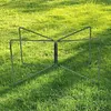 Camping Foldable Metal Stand Stainless Steel Stand for Outdoor Picnic (Green)